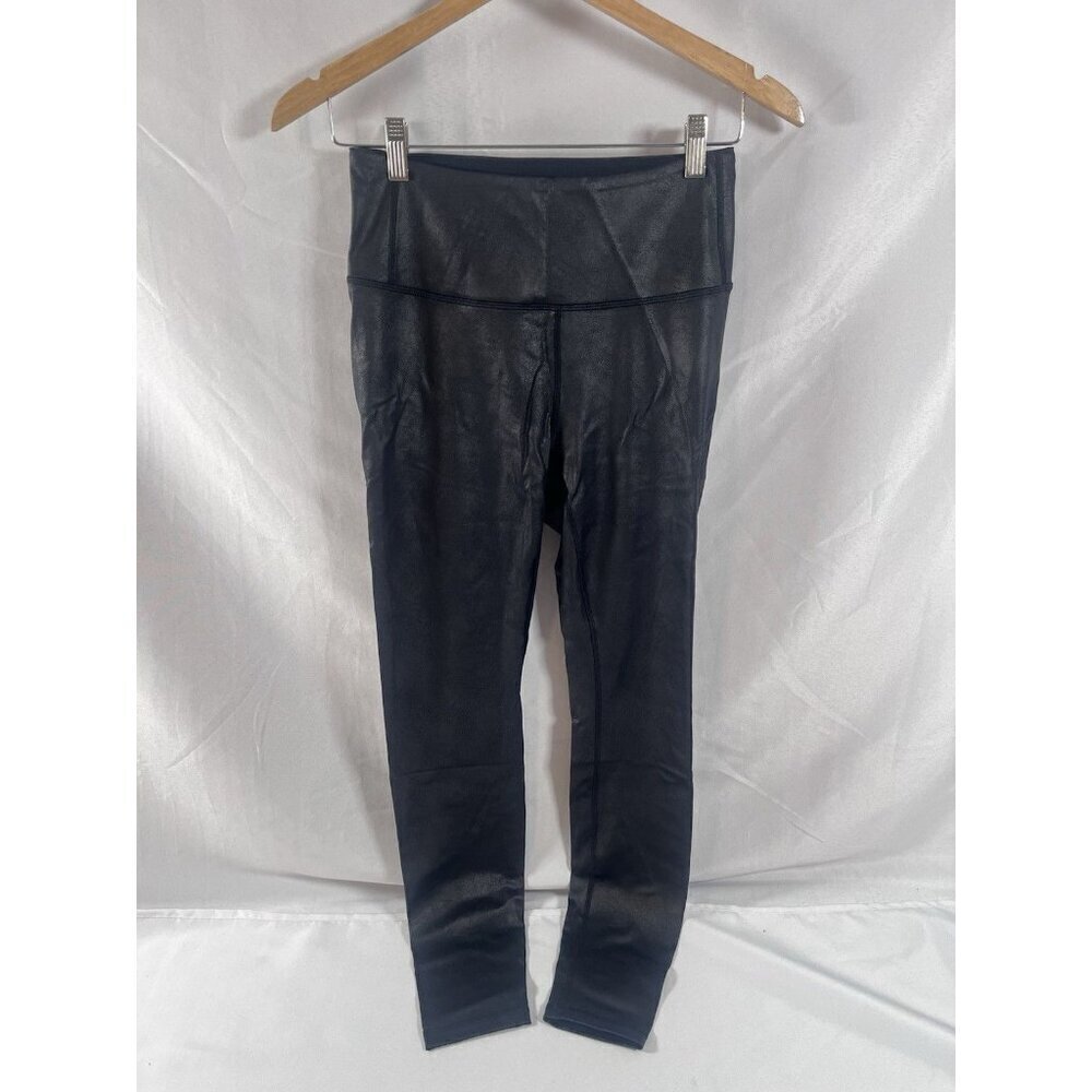 CRZ YOGA Faux Leather Leggings Black Size M 8/10